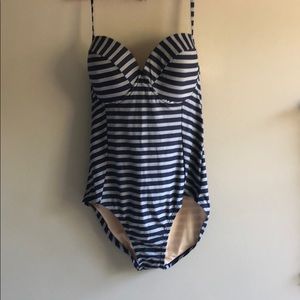 NWT Navy & White Stripe Swimsuit